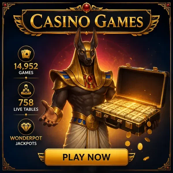 Night Steward präsentiert Casino-Spiele-Koffer bei AmunRa mit goldenen Münzen