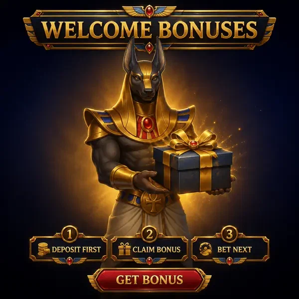 Night Steward präsentiert Willkommensboni bei AmunRa Casino mit leuchtender Geschenkbox